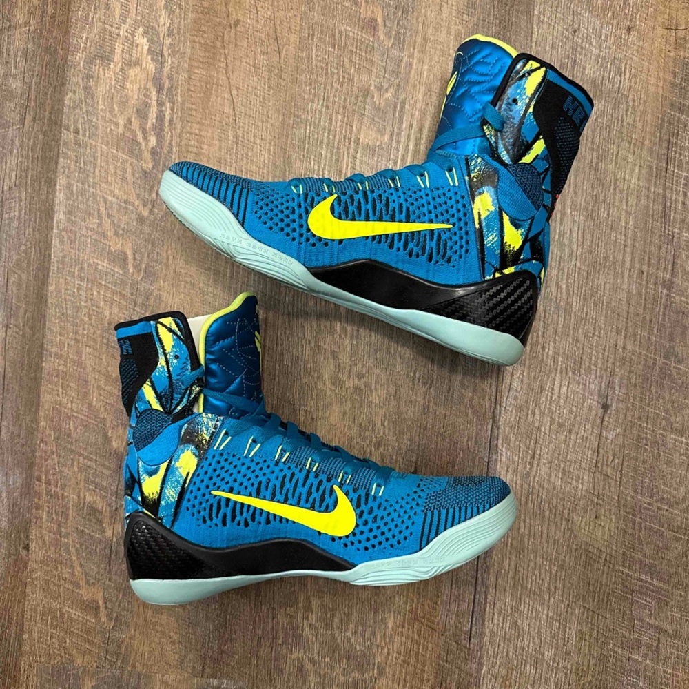Nike Kobe 9 IX Elite High Perspective Blue Yellow Black - Picture 3 of 13